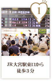 JR大宮駅東口から徒歩3分